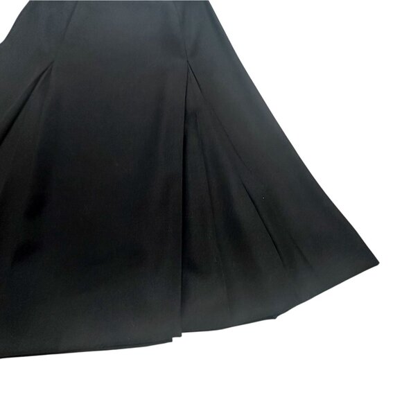 PRADA Black Wool A-Line Double Pleated Midi Skirt IT 46 Made in Italy - Picture 16 of 16
